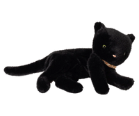 Small Sleeping Kitten - Black