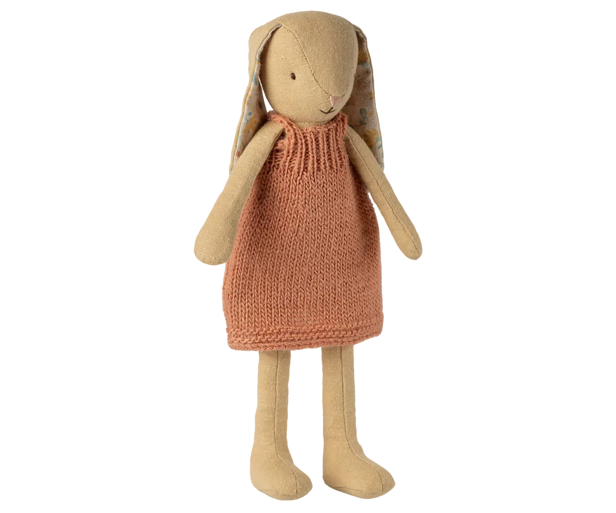 Bunny Size 2 Knitted Dress - Cream Yellow