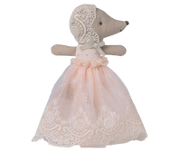 Maileg Baby Mouse In Gown- Powder