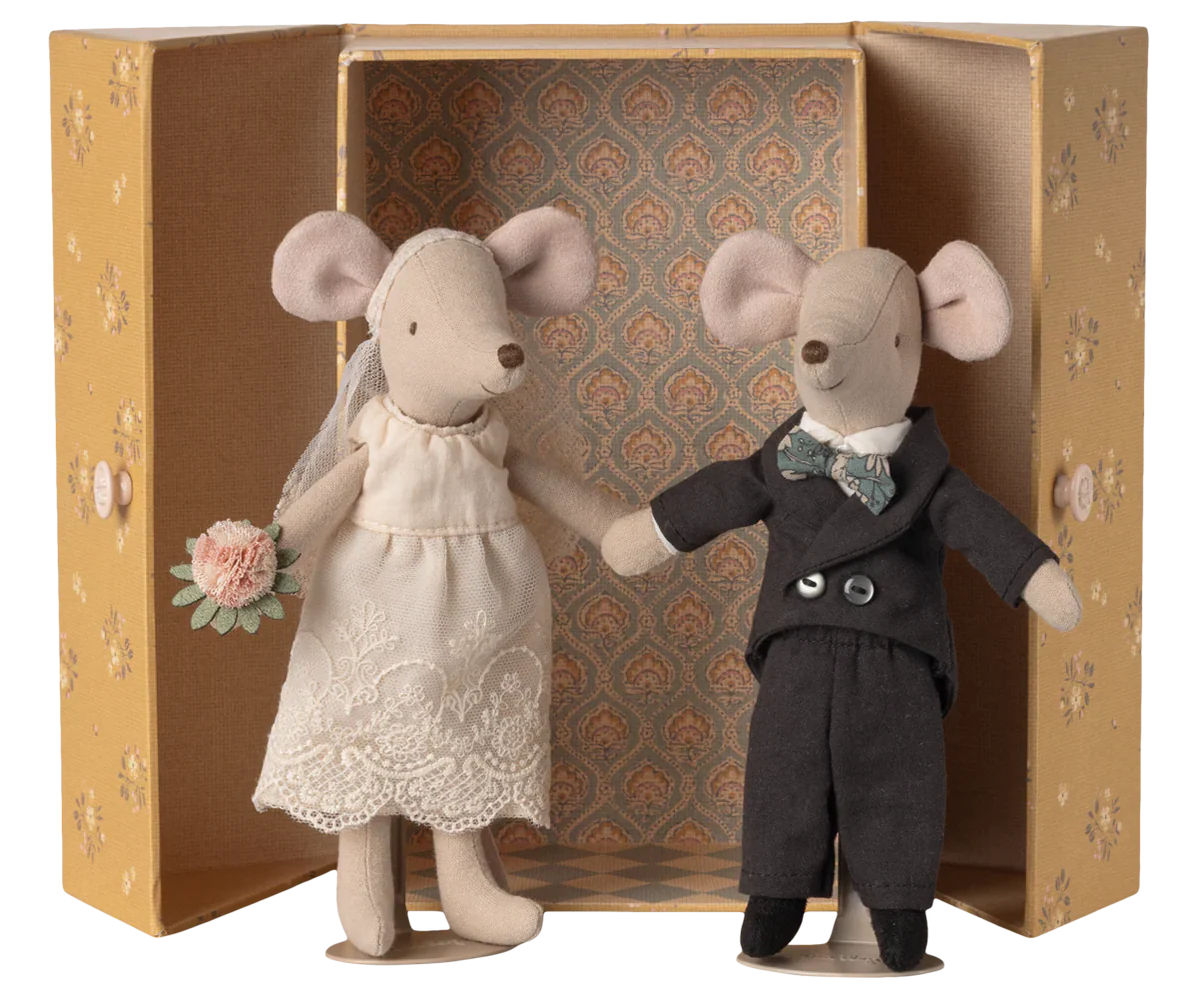 Maileg Wedding Mice Couple In Box-Mum and Dad