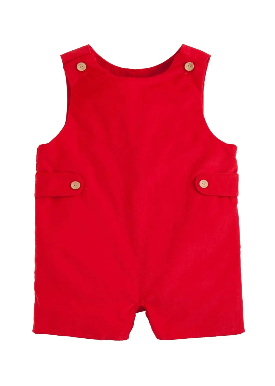 Button Tab John John Red Corduroy