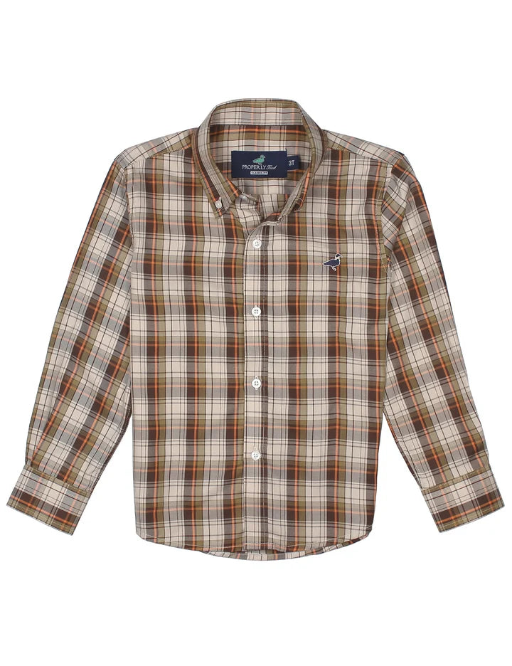 Boys Woodland Sports Shirt Beetroot
