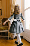 Heidi Winter Long Sleeve Smocked Dress, Grey