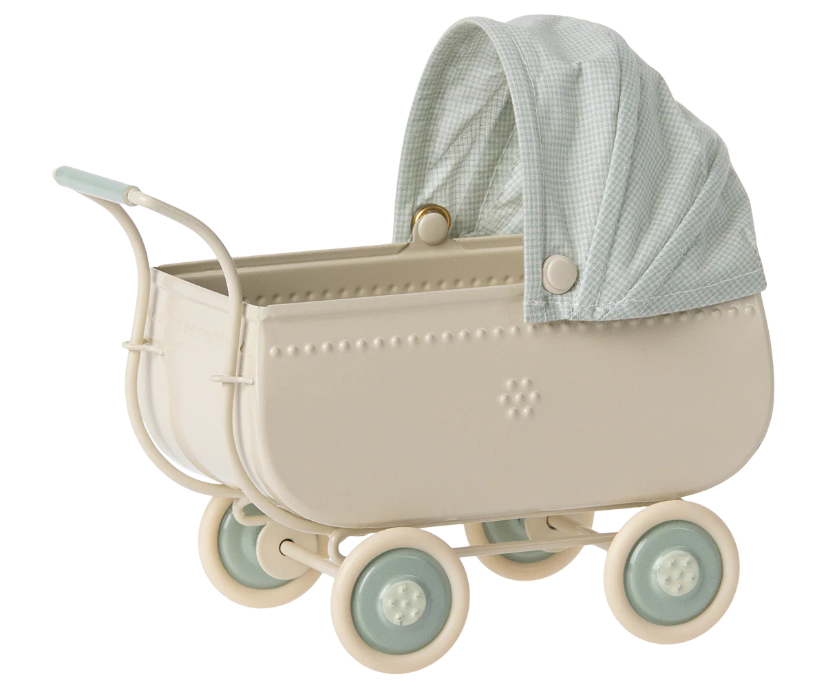 Maileg Micro Pram - Blue
