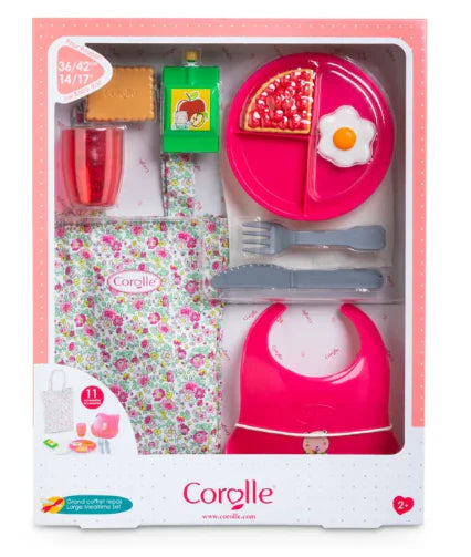 Corolle Mealtime Set for 14/17-inch Baby Doll - Floral