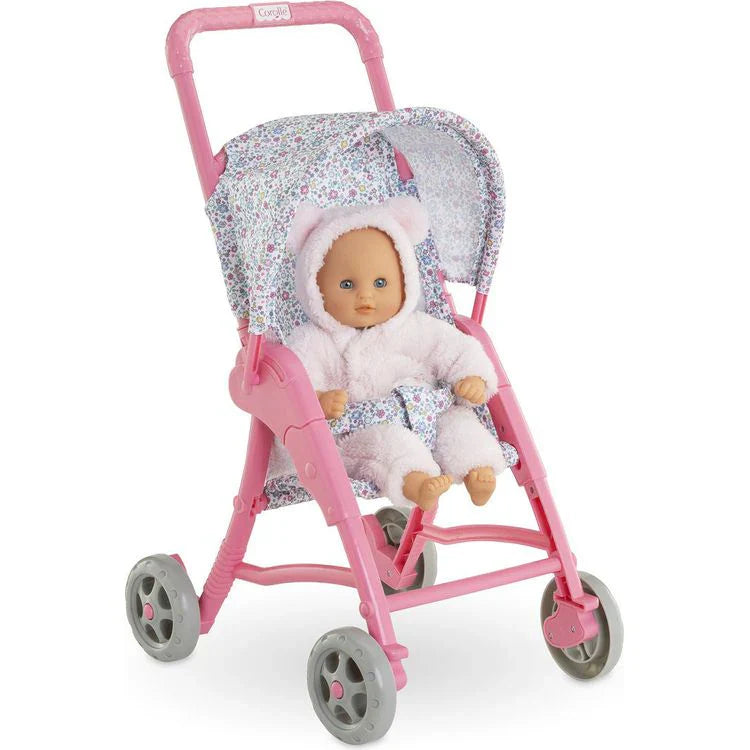 Corolle Floral Print Stroller for 12" Doll