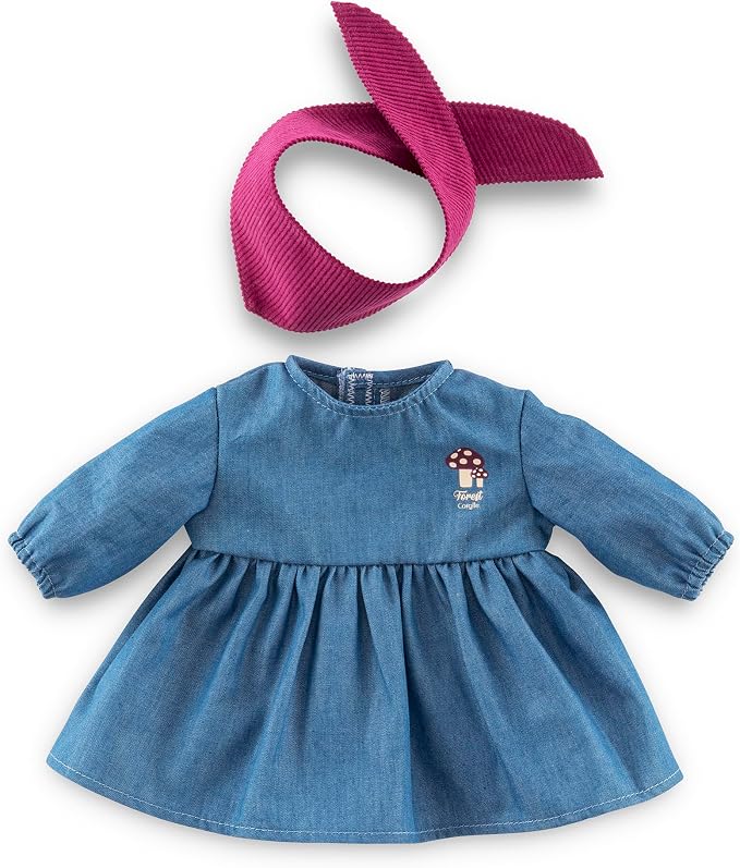 Corolle Long Sleeve Denim Dress & Small Explorer Scarf