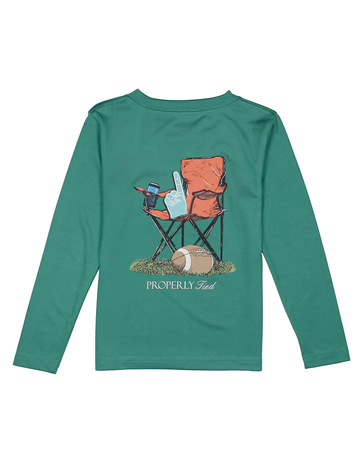 Boys Performance Tee LS Sidelines Teal
