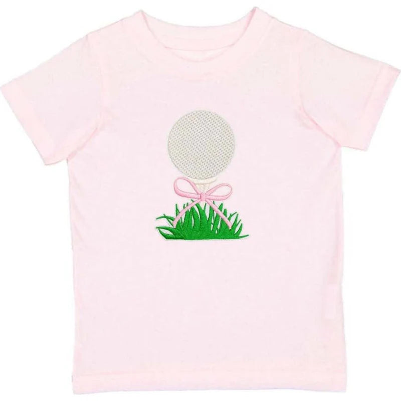 Golf Tee Bow Patch Short Sleeve T-Shirt