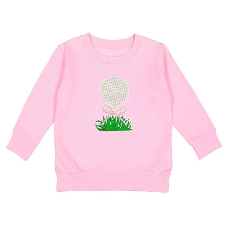 Golf Tee Bow Patch Sweatshirt