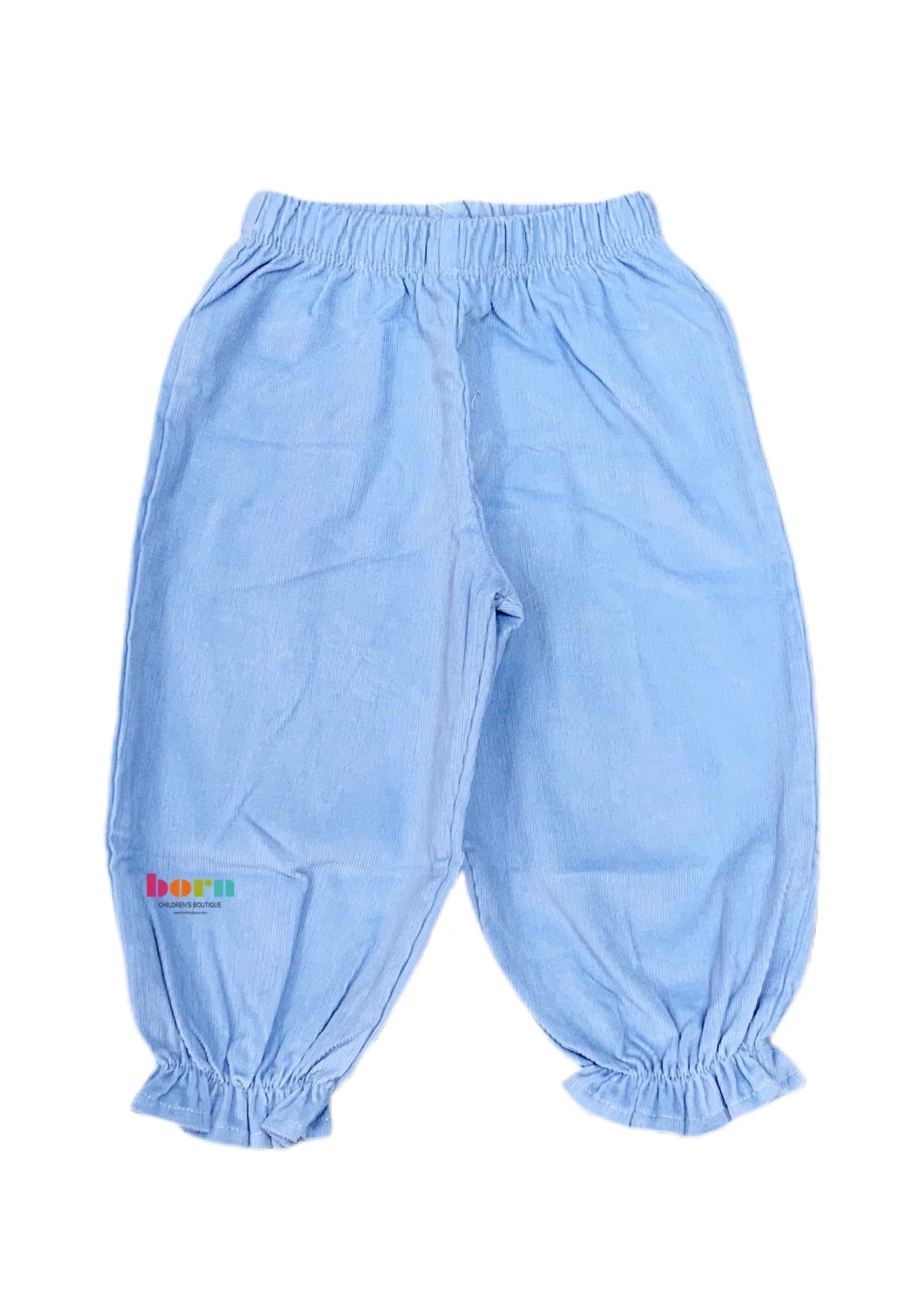 Corduroy Pants W/ Ruffle Bottom