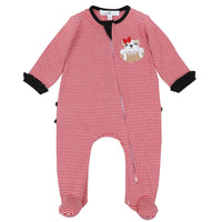 Bulldog Pride Appliqué Ruffle Footie