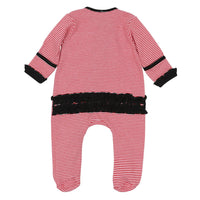 Bulldog Pride Appliqué Ruffle Footie