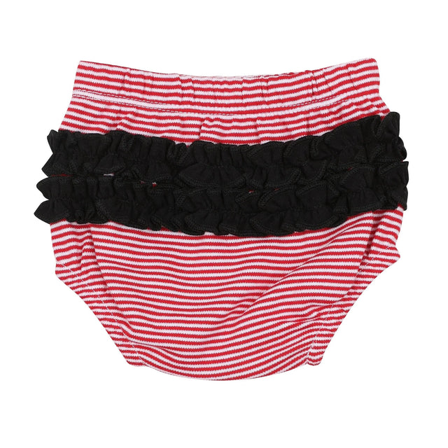 Bulldog Pride Appliqué Ruffle Diaper Cover Set