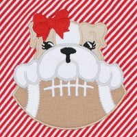 Bulldog Pride Appliqué Hat Red Girl