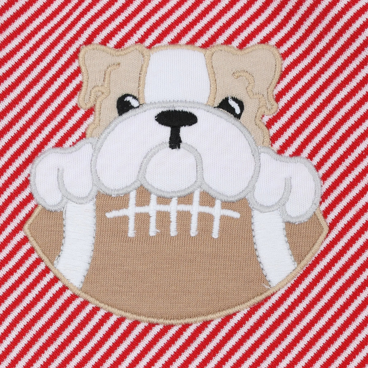 Bulldog Pride Appliqué Diaper Cover Set