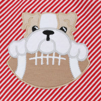 Bulldog Pride Appliqué Diaper Cover Set