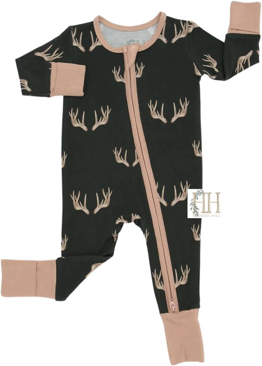 Boys Antler Zipper Romper