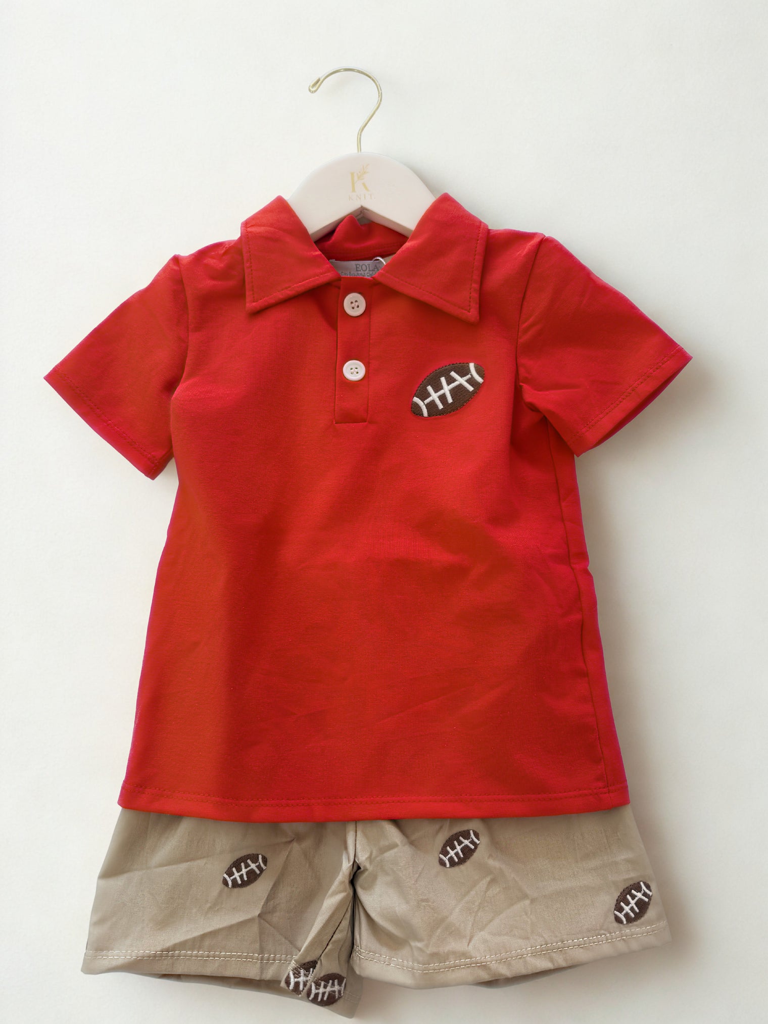 Red Football Shortset