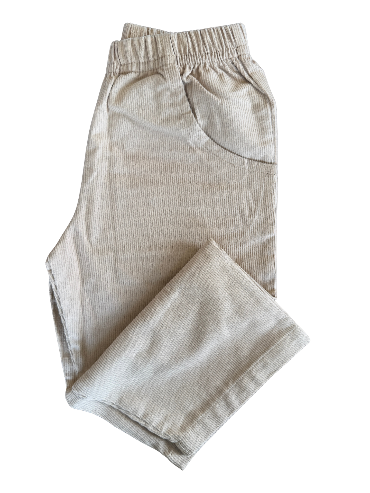 Boys Corduroy Pants with Pockets - Sand