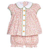 Ruffled Sally Bloomer Set - Pumpkins