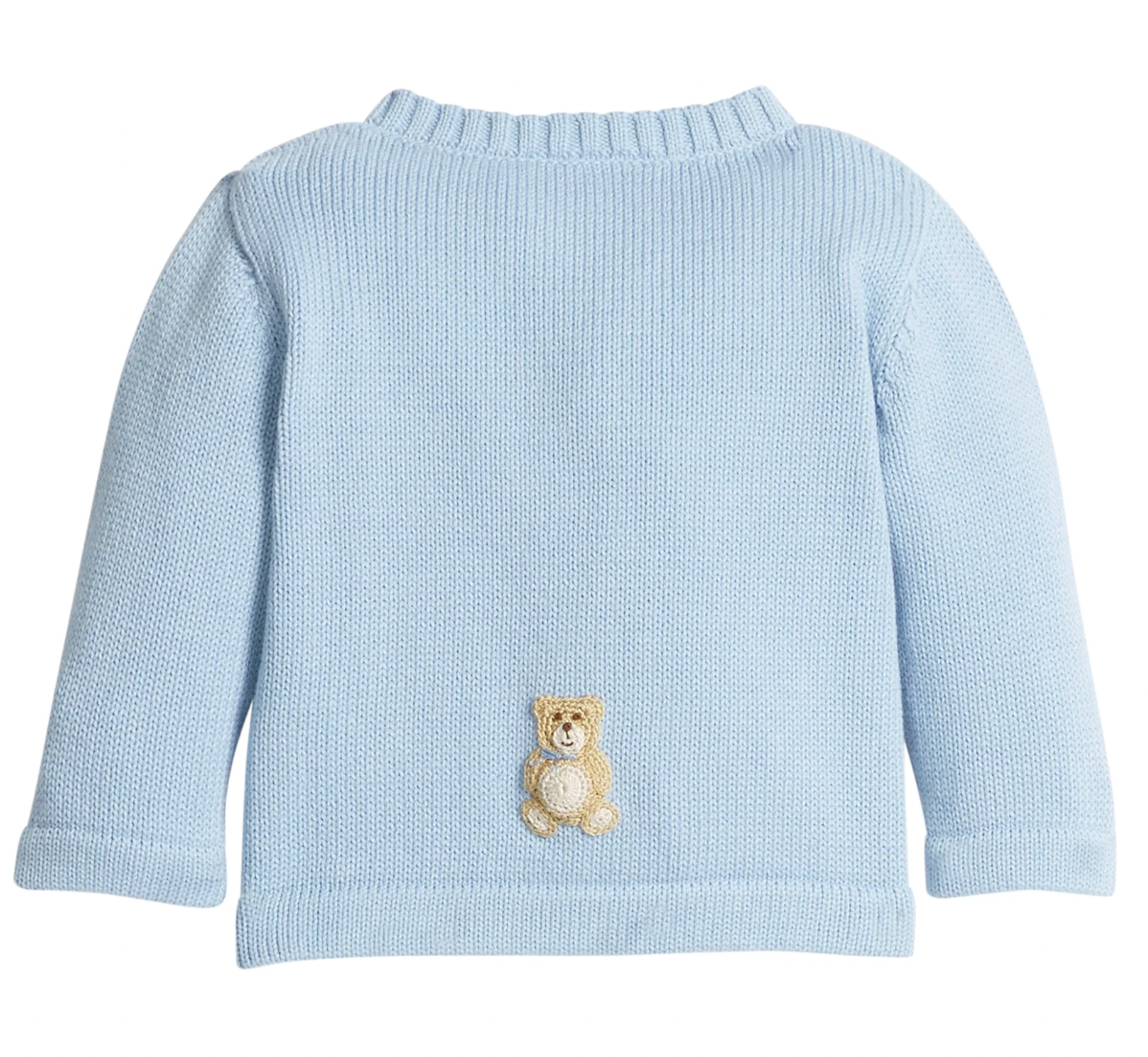 Crochet Cardigan - Blue Teddy Bear