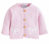 Crochet Cardigan Pink Bow