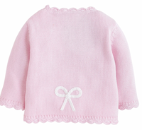 Crochet Cardigan Pink Bow