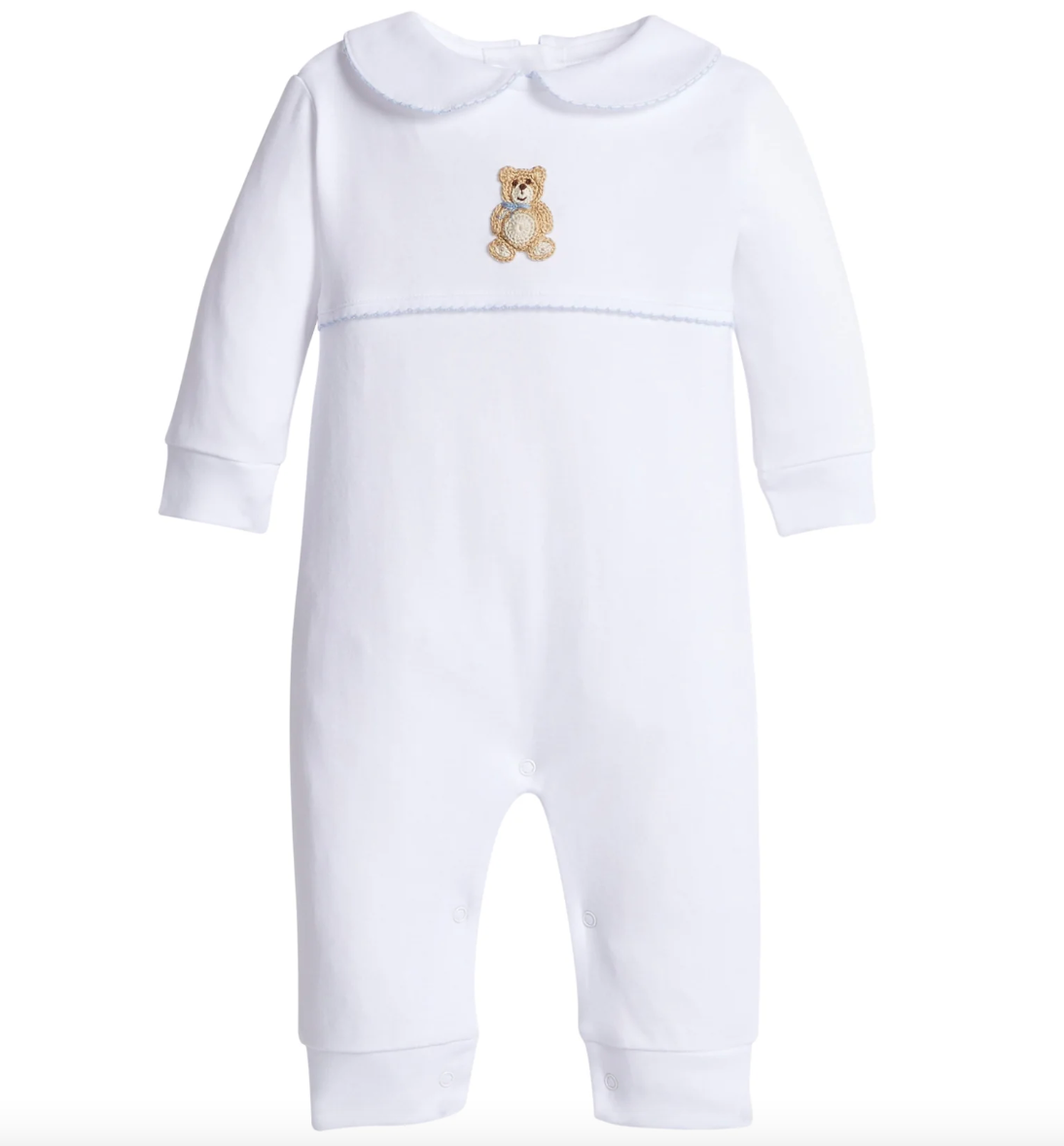 Crochet Playsuit - Blue Teddy Bear