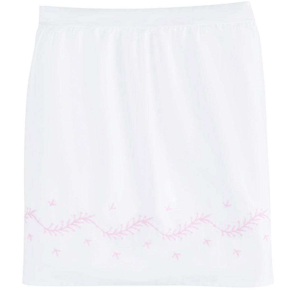 Embroidered Crib Skirt - Blush