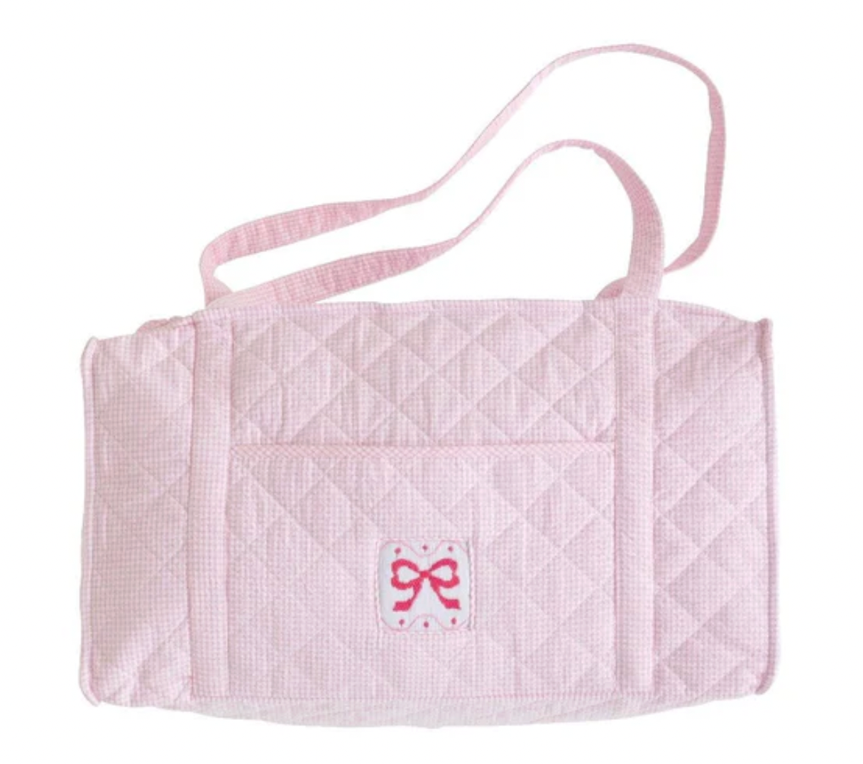 Quilted Duffle - Pink Bow