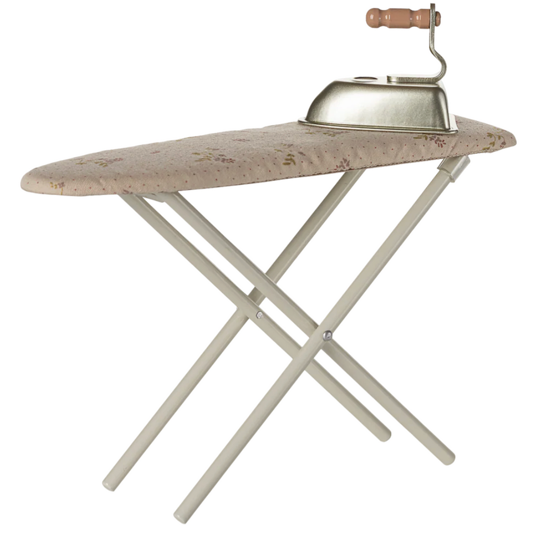 Iron & Ironing Board, Miniature - Off White