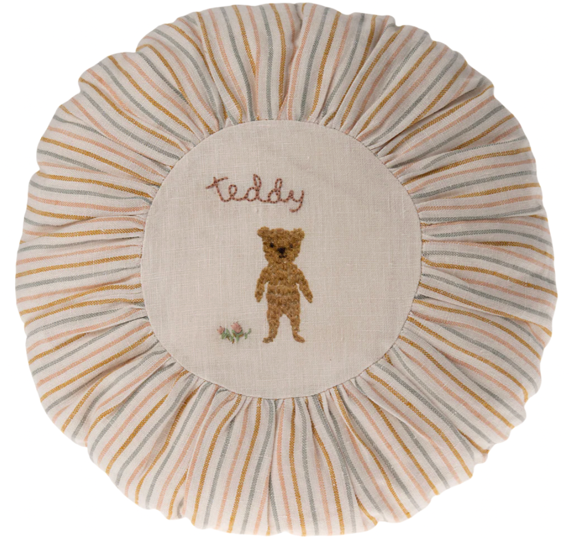 Round Small Cushion - Teddy Striped