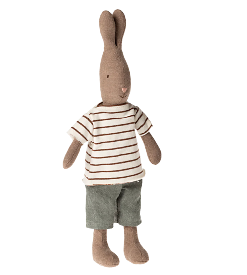 Classic Rabbit Size 2 Brown - Striped Blouse and Pants