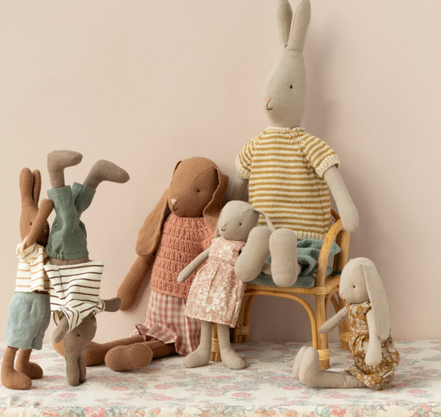 Classic Rabbit Size 2 Brown - Striped Blouse and Pants
