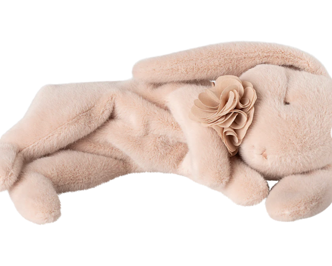 Small Sleeping Bunny Plush - Powder