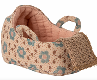 Maileg Carry Cot, Baby Mouse Size- Rose