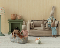 Baby Bunny & Rabbit Knitted Micro Suit - Rose