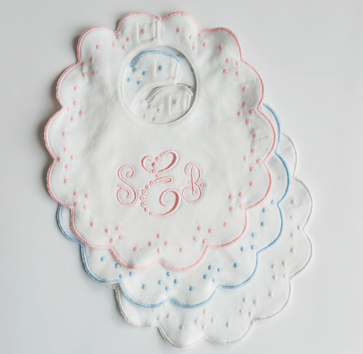 Bib/Burp Scallop Dots