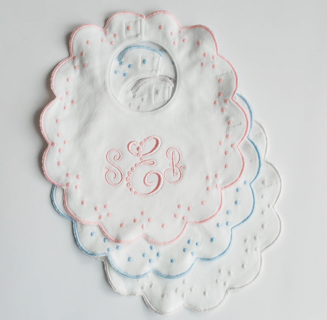 Bib/Burp Scallop Dots