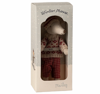 Winter Mouse With Ski Set, Mum-Red