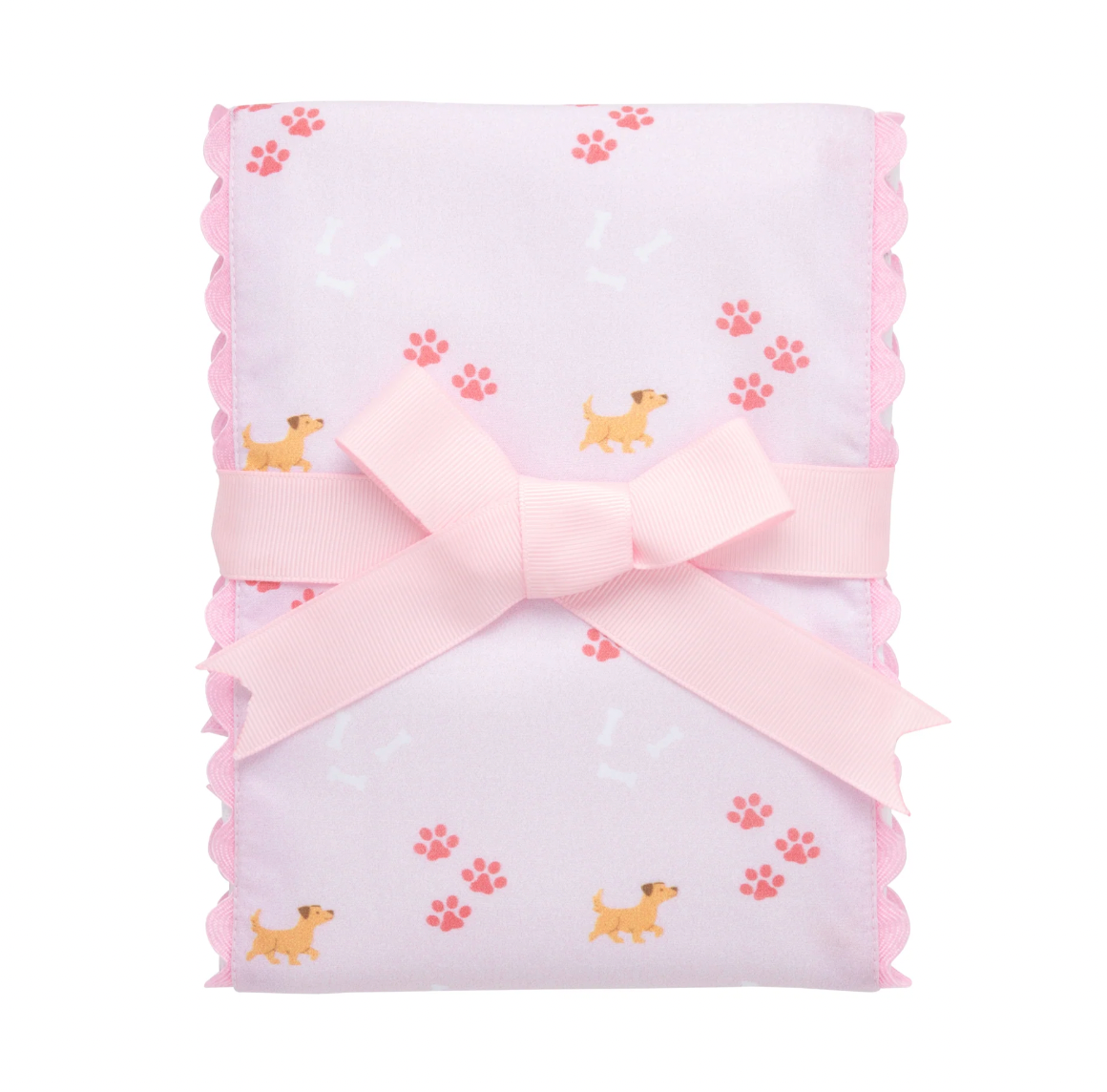 Puppy Fancy Fabric Burp, Pink