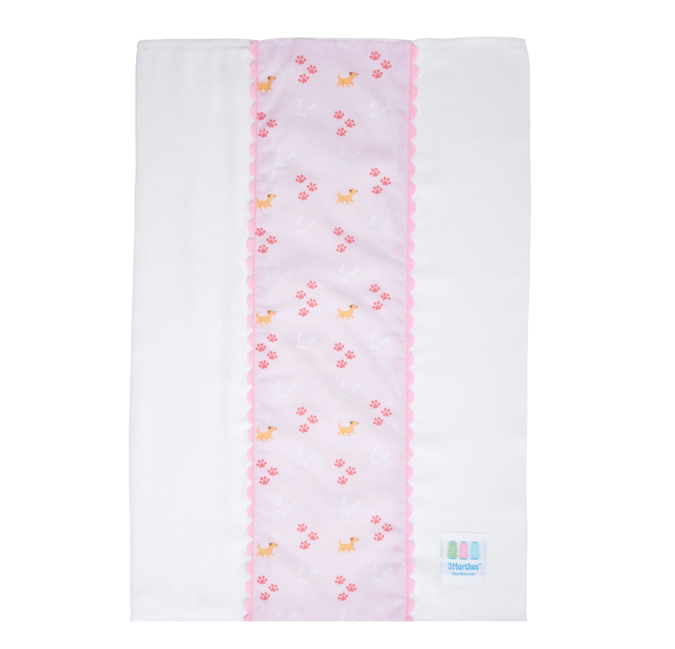 Puppy Fancy Fabric Burp, Pink