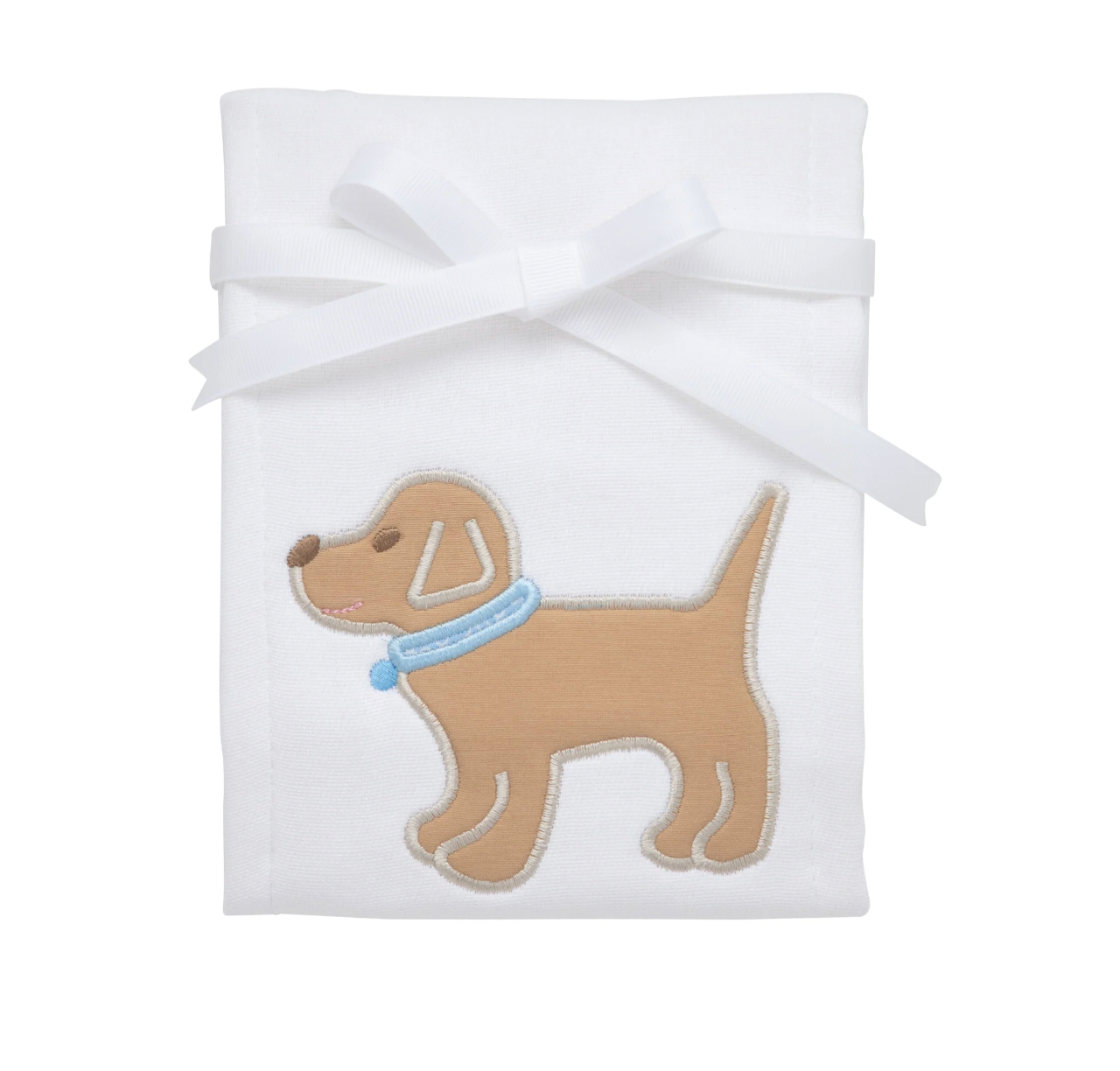 Puppy Applique Burp, Blue