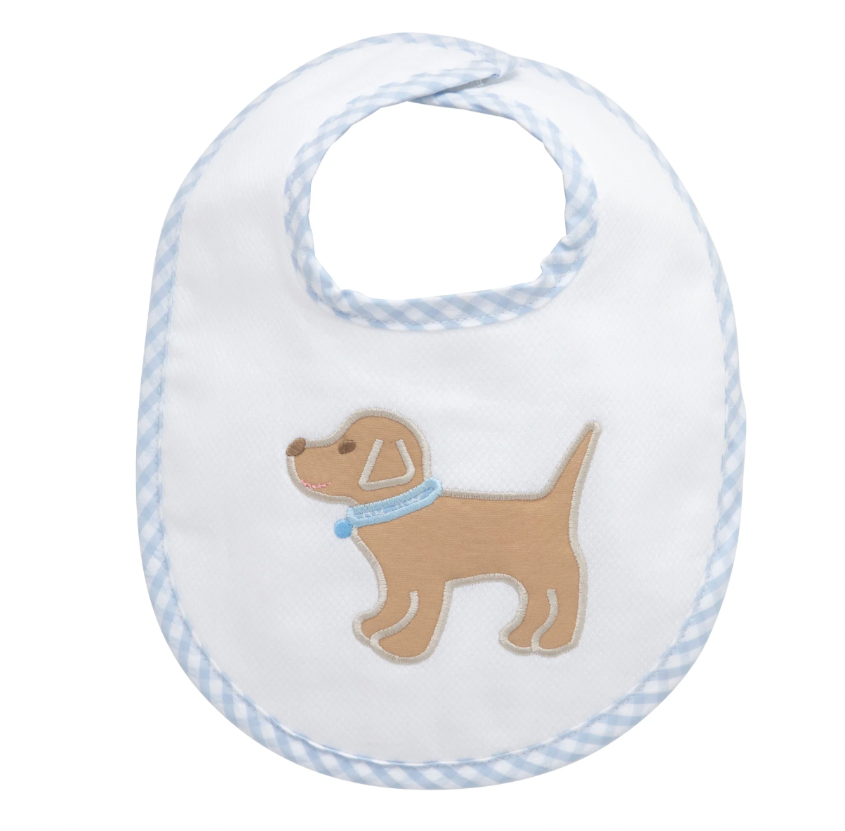 Puppy Applique Basic Bib, Blue