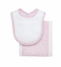 Ballet Floral Drooler Bib & Burp Set