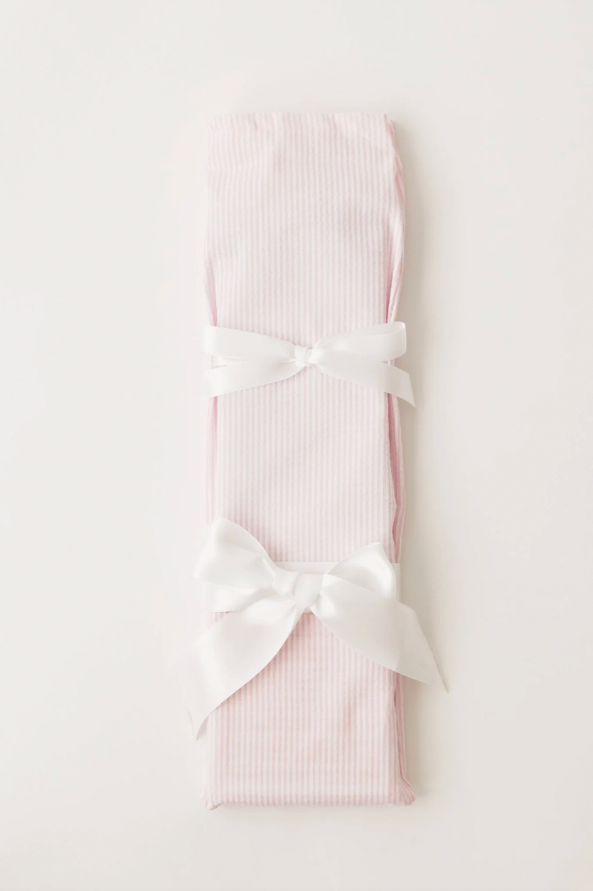 Pink Seersucker with White Ribbon