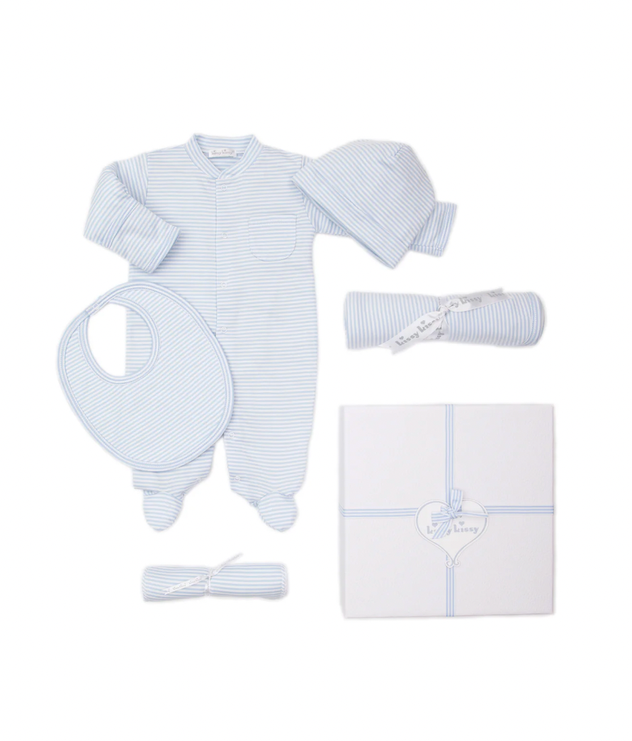 Simple Stripes Blue 5PC Gift Set