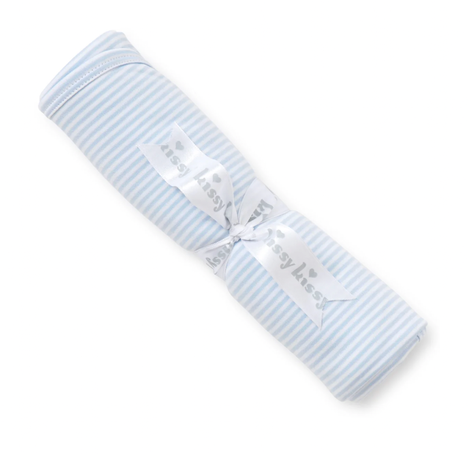 Simple Stripes Blue Blanket