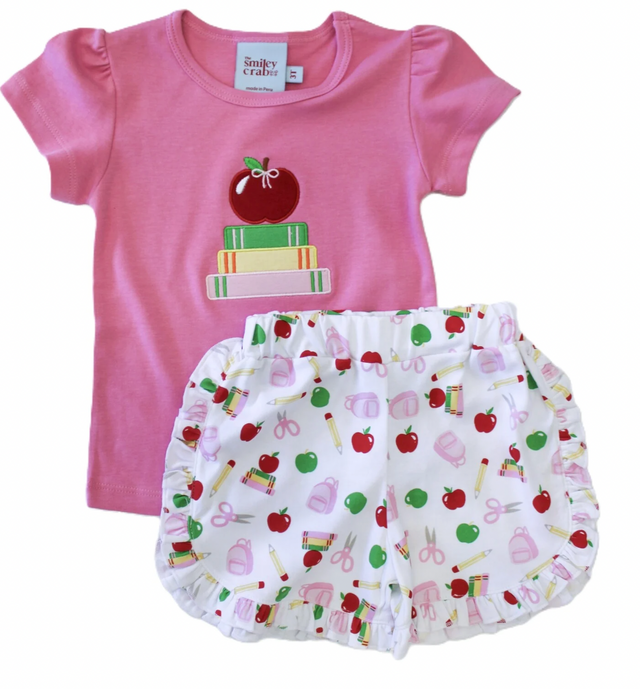 Pink Stacked Books Shirt